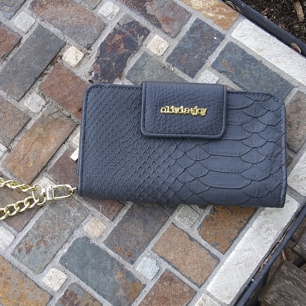 Olivia + Joy Wallet Wristlet - black / gray